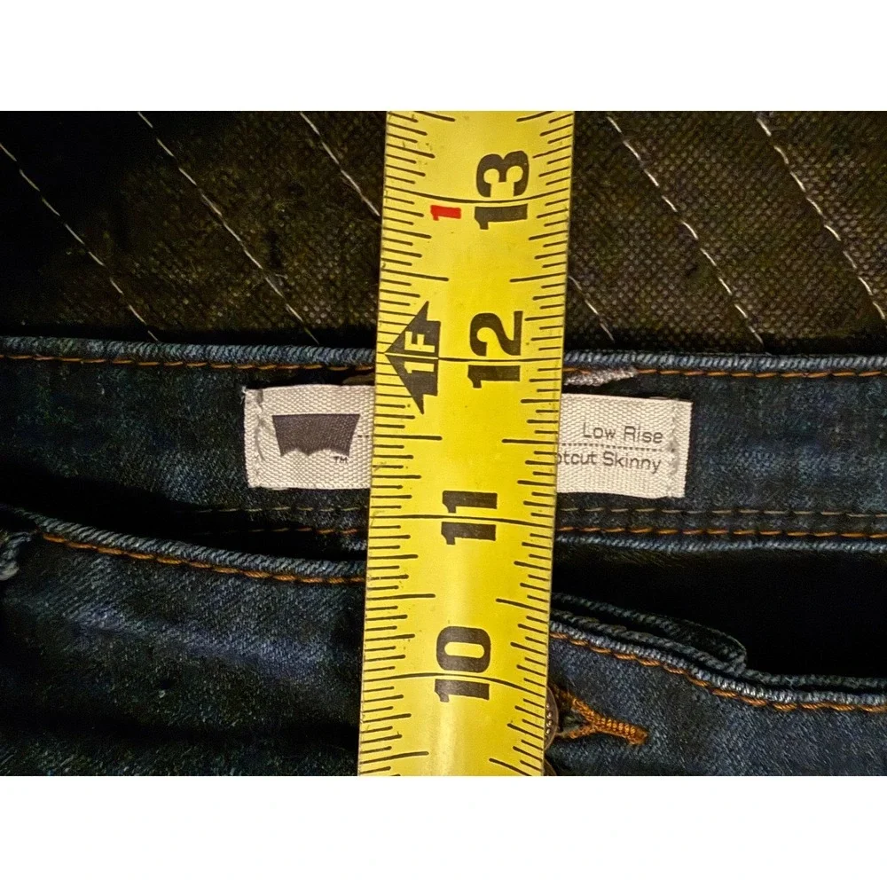 Levi's Demi Curve Bootcut Skinny Jeans Womens 32 Dark Wash Red Tab Low Rise